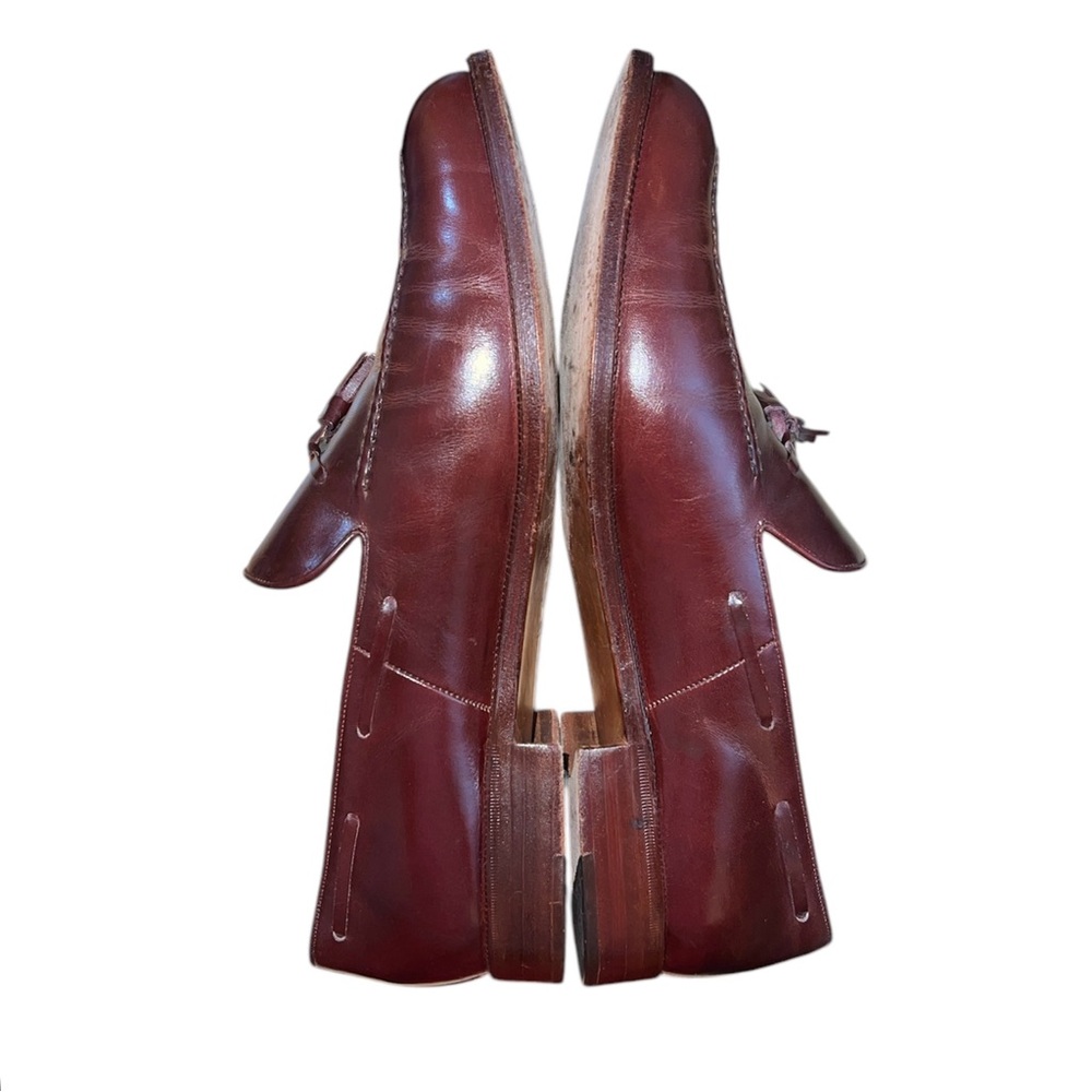 Lopez Taibo Men’s Handmade Brown Leather Loafers Size 10.5 Slip On Tassel Shoes - Picture 4 of 12